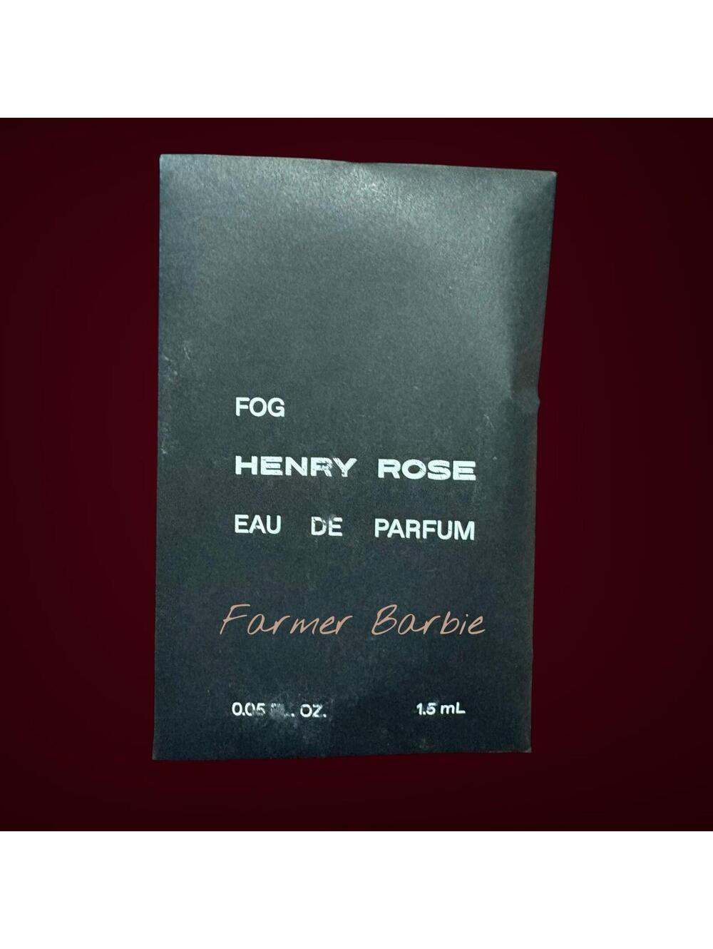 Henry Rose Fog Eau de Parfum Sample 1.5mL / 0.05 fl oz New